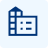 blue buildings icon