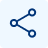 blue social connect icon