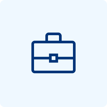 blue briefcase icon