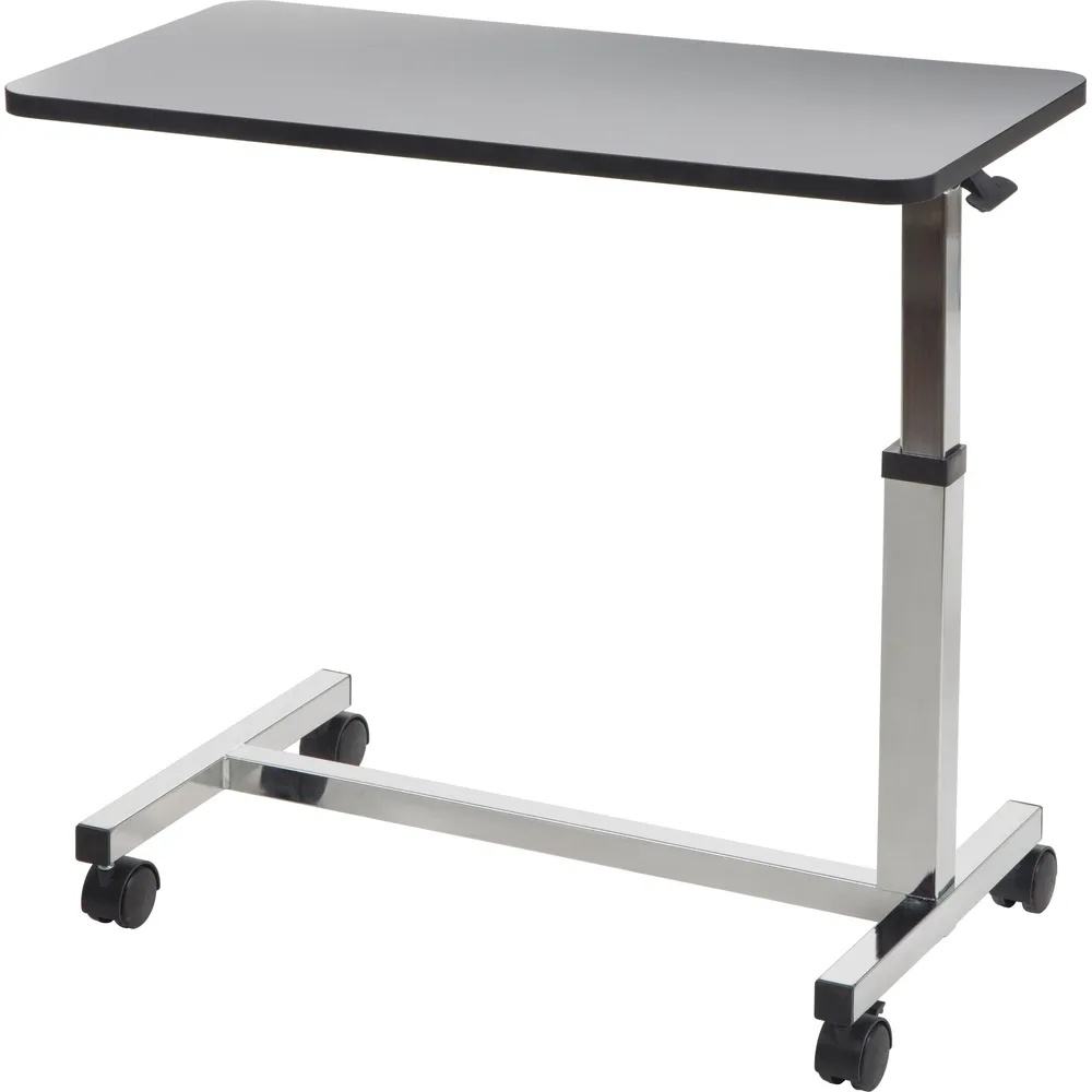 overbed table with locking mechanism