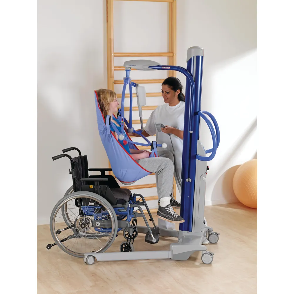 patient in floor lift