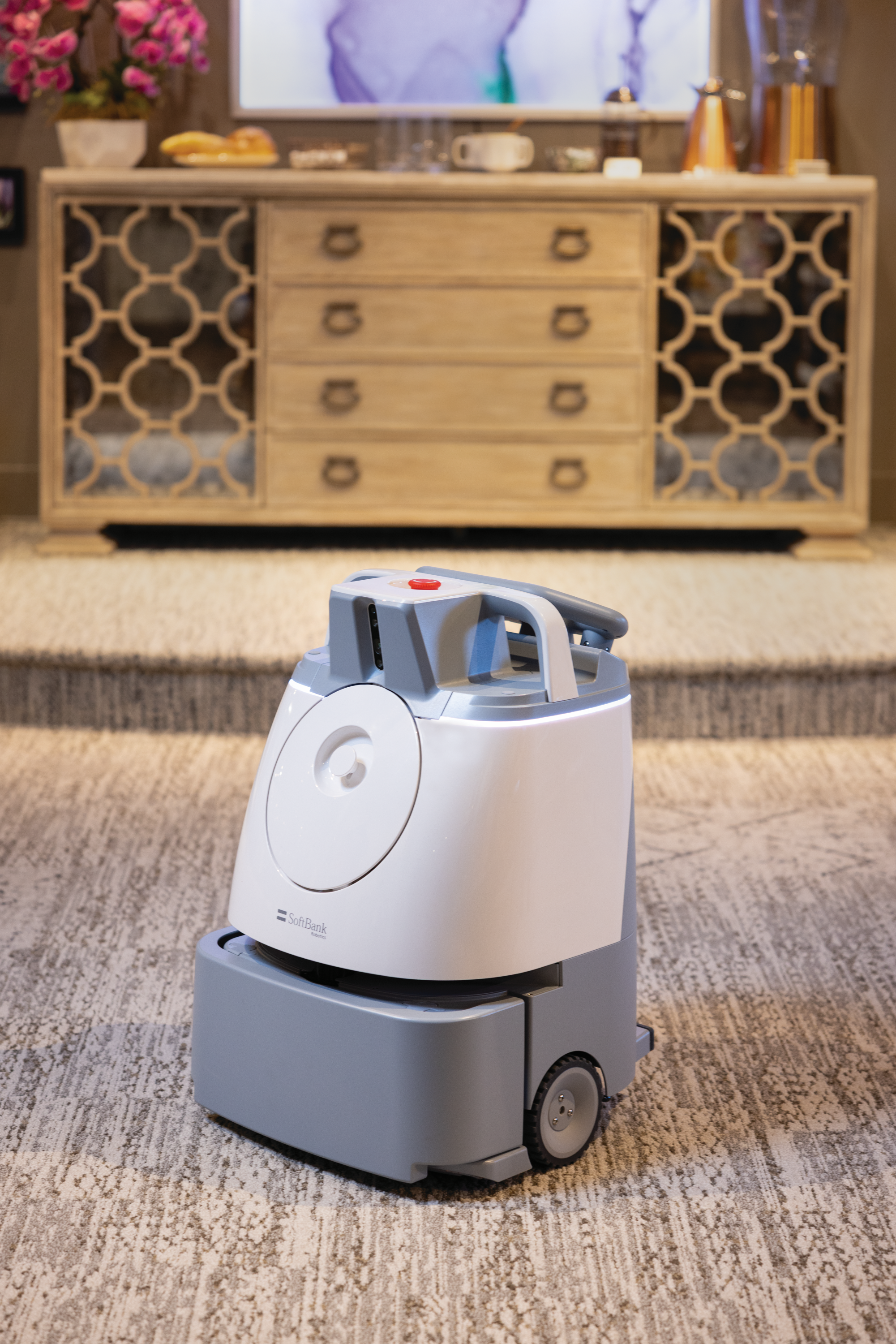 whiz-floor-care-robot-in-room Whiz floor care robot in a senior care setting